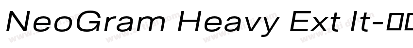 NeoGram Heavy Ext It字体转换